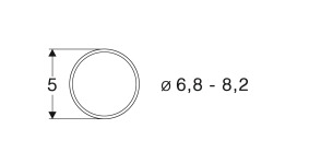 Roco 40067 - H0 Haftringsatz 6,8-8,2 mm (10 Stück)